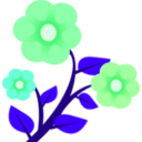 download 3 Flowers clipart image with 135 hue color