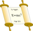 Tora Scroll With Einstein Equation