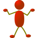 download Stickman 05 clipart image with 180 hue color