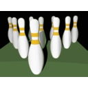 download Bowling Pins Shaded clipart image with 45 hue color