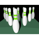 download Bowling Pins Shaded clipart image with 90 hue color