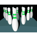 download Bowling Pins Shaded clipart image with 135 hue color