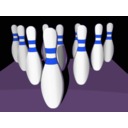 download Bowling Pins Shaded clipart image with 225 hue color