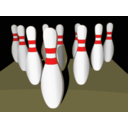 download Bowling Pins Shaded clipart image with 0 hue color