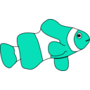 download Clown Fish clipart image with 135 hue color