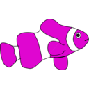 download Clown Fish clipart image with 270 hue color