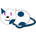 download Cat3 clipart image with 180 hue color
