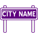 download City Nameplate clipart image with 45 hue color