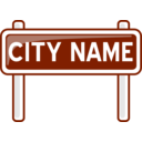 download City Nameplate clipart image with 135 hue color