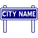 download City Nameplate clipart image with 0 hue color
