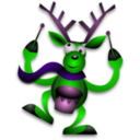download Dancing Reindeer 2 clipart image with 270 hue color