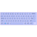 download Qwerty Keyboard Path clipart image with 180 hue color