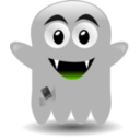 download Ghost With A Cellephone clipart image with 90 hue color