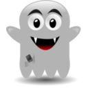 download Ghost With A Cellephone clipart image with 0 hue color