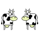 download Cows clipart image with 90 hue color