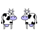 download Cows clipart image with 270 hue color