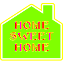 download Home Sweet Home 2 clipart image with 180 hue color