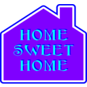 download Home Sweet Home 2 clipart image with 0 hue color