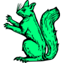 download Squirrel Sejant Erect clipart image with 90 hue color