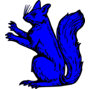 download Squirrel Sejant Erect clipart image with 180 hue color