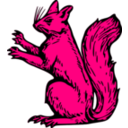 download Squirrel Sejant Erect clipart image with 270 hue color