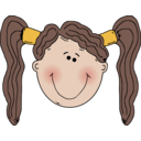 download Girl Face6 clipart image with 0 hue color