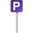 download Parking Sign clipart image with 45 hue color