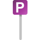 download Parking Sign clipart image with 90 hue color