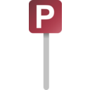 download Parking Sign clipart image with 135 hue color