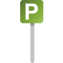 download Parking Sign clipart image with 225 hue color