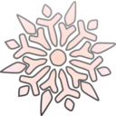 download Single Snowflake clipart image with 180 hue color