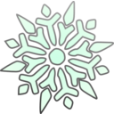 download Single Snowflake clipart image with 315 hue color