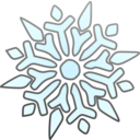 download Single Snowflake clipart image with 0 hue color