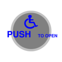 download Push To Open Button clipart image with 0 hue color