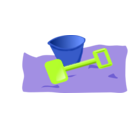 download Bucket And Spade 2 clipart image with 225 hue color