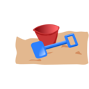 download Bucket And Spade 2 clipart image with 0 hue color