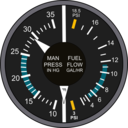 download Manifold Pressure And Fuel Flow clipart image with 45 hue color