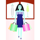 download Woman Shopping clipart image with 135 hue color