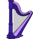 download Harp clipart image with 225 hue color