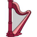 download Harp clipart image with 315 hue color