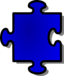 Blue Jigsaw Piece 07