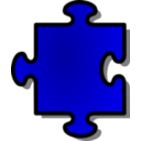 download Blue Jigsaw Piece 07 clipart image with 0 hue color