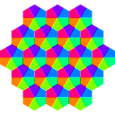 download Kite Hexagons 6 Color clipart image with 270 hue color