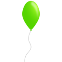 download Green Balloon clipart image with 0 hue color