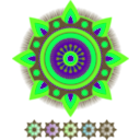 download Mandala Flames clipart image with 90 hue color