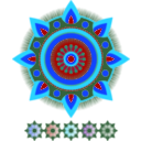 download Mandala Flames clipart image with 180 hue color