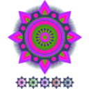 download Mandala Flames clipart image with 270 hue color