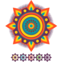 download Mandala Flames clipart image with 0 hue color