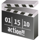 download Movie Clapperboard clipart image with 225 hue color