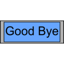 download Digital Display With Good Bye Text clipart image with 135 hue color